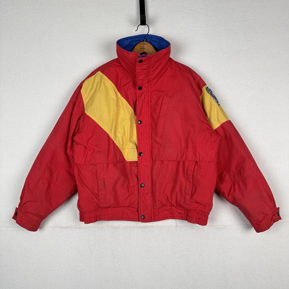Vtg 80’s William Barry Struggle Gear Mountain Ski Jacket‎ Men's Large Colorblock